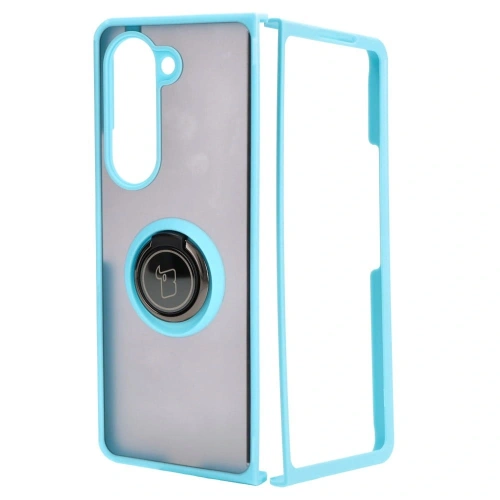 Buy Bizon Case Hybrid Ring Samsung Galaxy Z Fold5 smoky with a light blue frame - BIZ1843 - {ean13} - Home Screen Store Europe