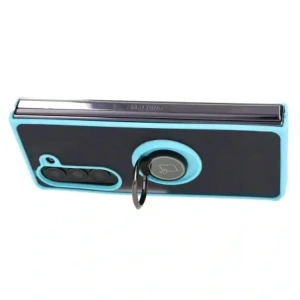 Kup Etui z uchwytem na palec Bizon Case Hybrid Ring do Samsung Galaxy Z Fold5 kouřové s jasně modrým rámem - BIZ1843 - {ean13} - Sklep Home Screen