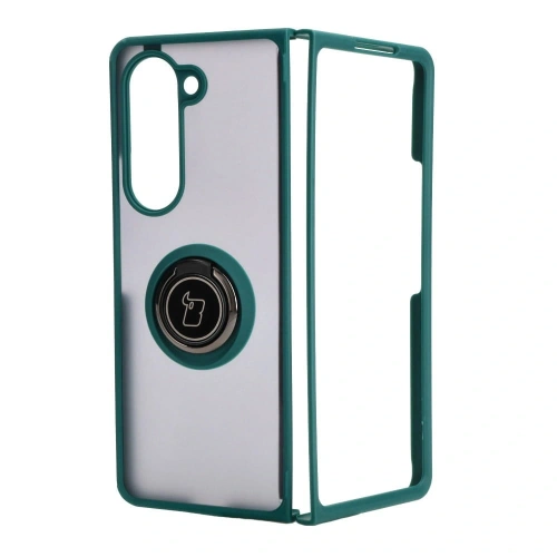 Buy Bizon Case Hybrid Ring Samsung Galaxy Z Fold5 smoky with a dark green frame - BIZ1844 - {ean13} - Home Screen Store Europe