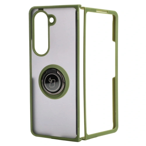 Buy Bizon Case Hybrid Ring Samsung Galaxy Z Fold5 smoky with a green frame - BIZ1845 - {ean13} - Home Screen Store Europe