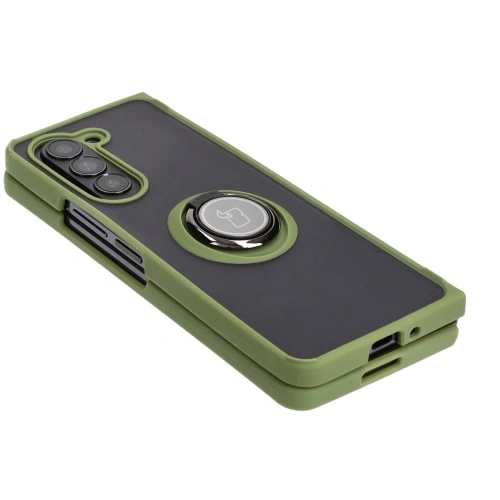 Buy Bizon Case Hybrid Ring Samsung Galaxy Z Fold5 smoky with a green frame - BIZ1845 - {ean13} - Home Screen Store Europe