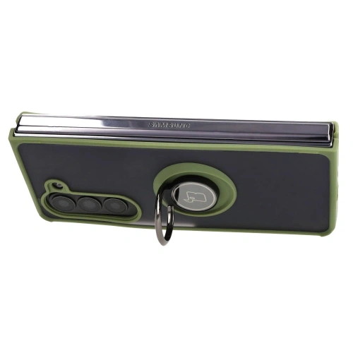 Buy Bizon Case Hybrid Ring Samsung Galaxy Z Fold5 smoky with a green frame - BIZ1845 - {ean13} - Home Screen Store Europe