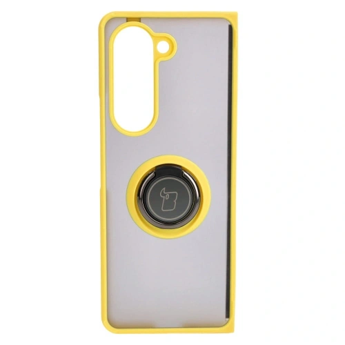 Kup Etui s držákem na prst Bizon Case Hybrid Ring pro Samsung Galaxy Z Fold5 kouřové s žlutým rámem - BIZ1846 - {ean13} - Sklep Home Screen
