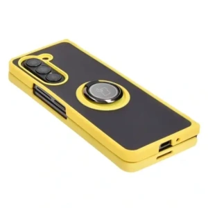 Kup Etui s držákem na prst Bizon Case Hybrid Ring pro Samsung Galaxy Z Fold5 kouřové s žlutým rámem - BIZ1846 - {ean13} - Sklep Home Screen