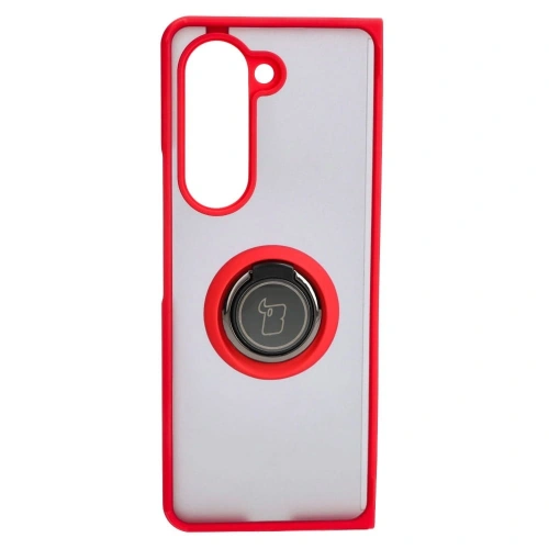 Kup Etui s úchopem na prst Bizon Case Hybrid Ring pro Samsung Galaxy Z Fold5 kouřové s červeným rámem - BIZ1850 - {ean13} - Sklep Home Screen