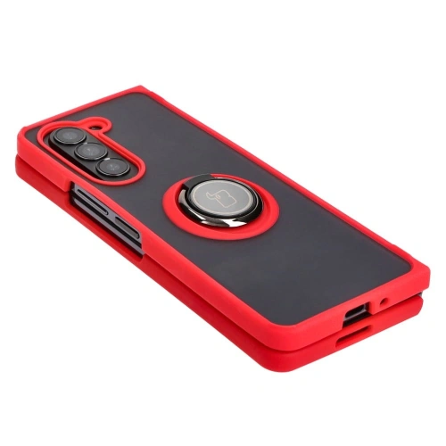 Kup Etui s úchopem na prst Bizon Case Hybrid Ring pro Samsung Galaxy Z Fold5 kouřové s červeným rámem - BIZ1850 - {ean13} - Sklep Home Screen