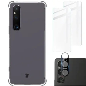 Buy Bizon Case Clear Pack case + 2x screen glass + lens glass Sony Xperia 1 V clear - BIZ1855 - {ean13} - Home Screen Store Europe
