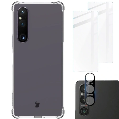 Buy Bizon Case Clear Pack case + 2x screen glass + lens glass Sony Xperia 1 V clear - BIZ1855 - {ean13} - Home Screen Store Europe