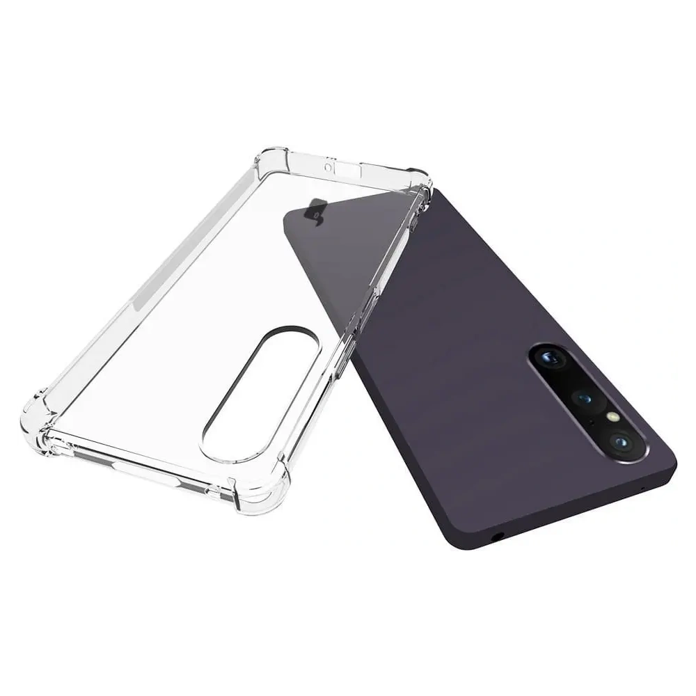 Etui + 2x szkło na ekran + obiektyw Bizon Case Clear Pack do Sony Xperia 1 V przezroczyste