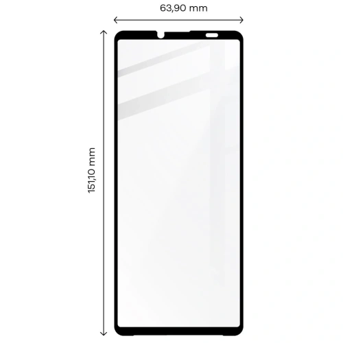 Buy Bizon Glass Edge 2 Xperia 10 V black - BIZ1861 - {ean13} - Home Screen Store Europe