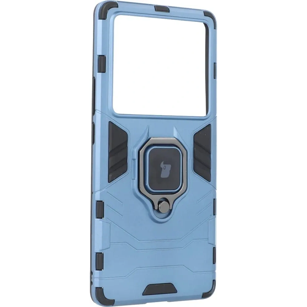Etui Bizon Case Armor Ring do Vivo X80 Pro niebieskie