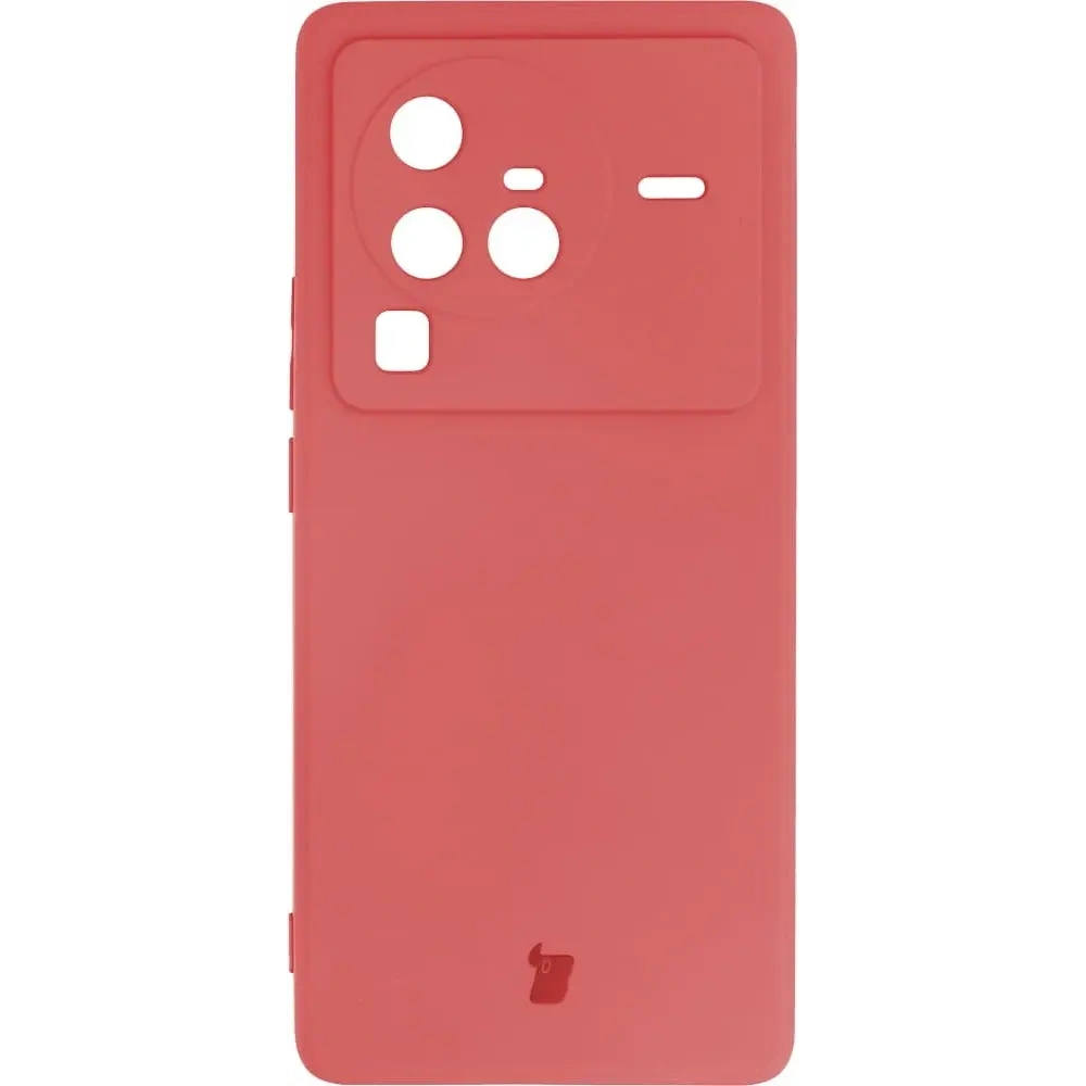 Etui Bizon Case Silicone Sq do Vivo X80 Pro ciemny róż