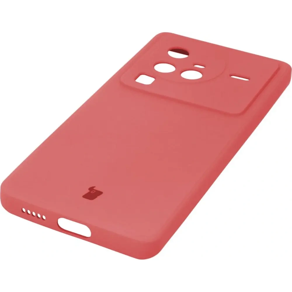 Etui Bizon Case Silicone Sq do Vivo X80 Pro ciemny róż