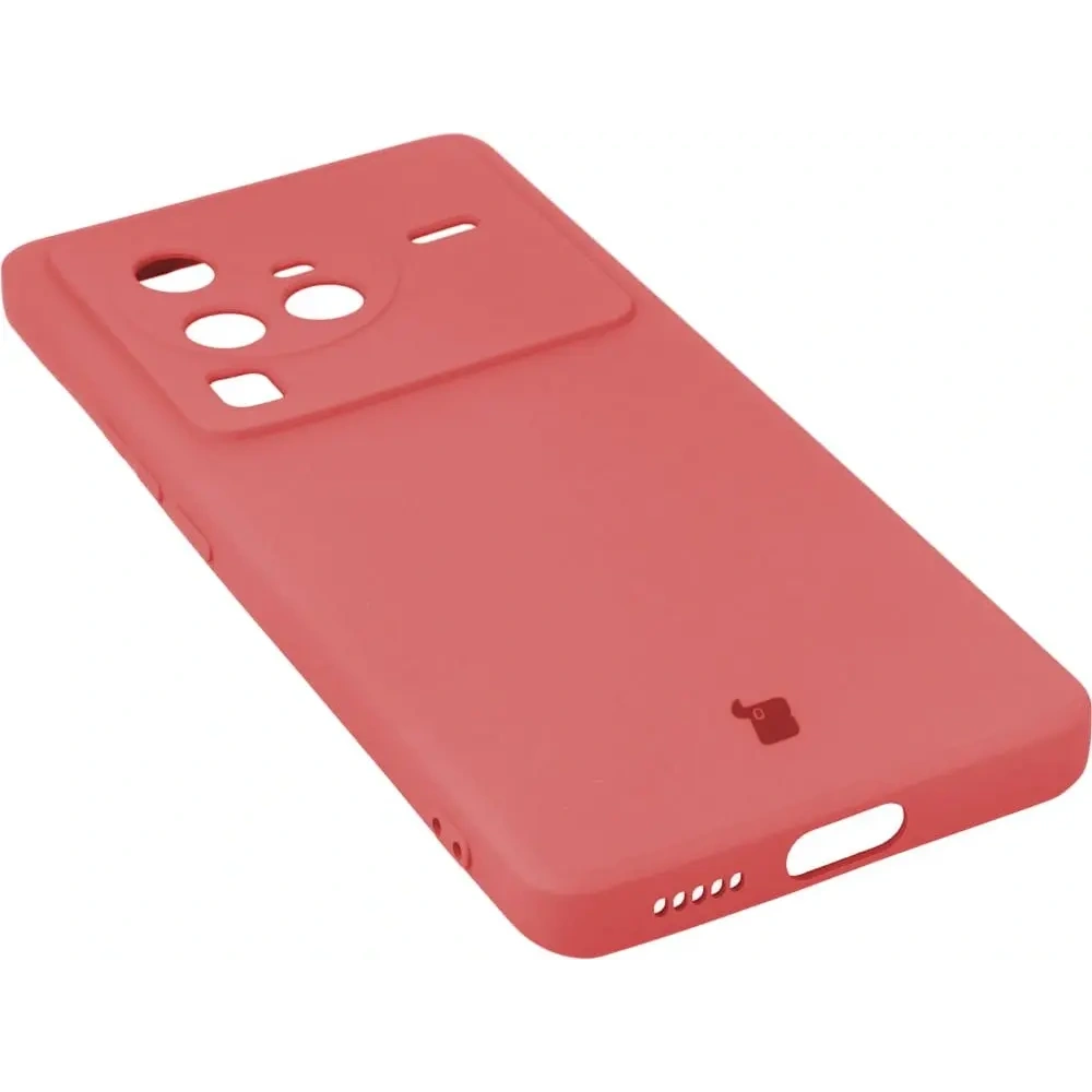 Etui Bizon Case Silicone Sq do Vivo X80 Pro ciemny róż