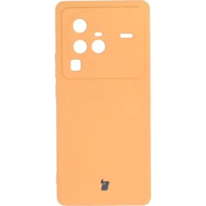 Etui Bizon Case Silicone Sq do Vivo X80 Pro pomarańczowe