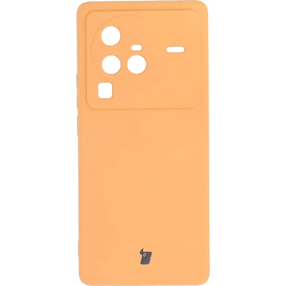 Etui Bizon Case Silicone Sq do Vivo X80 Pro pomarańczowe