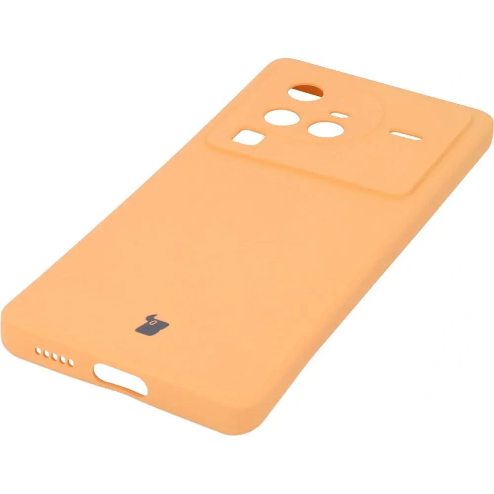 Etui Bizon Case Silicone Sq do Vivo X80 Pro pomarańczowe