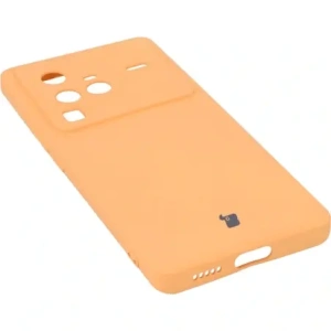 Etui Bizon Case Silicone Sq do Vivo X80 Pro pomarańczowe