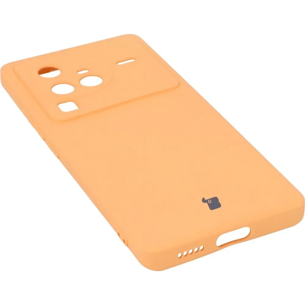 Etui Bizon Case Silicone Sq do Vivo X80 Pro pomarańczowe