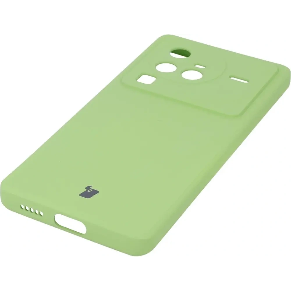 Etui Bizon Case Silicone Sq do Vivo X80 Pro jasnozielone
