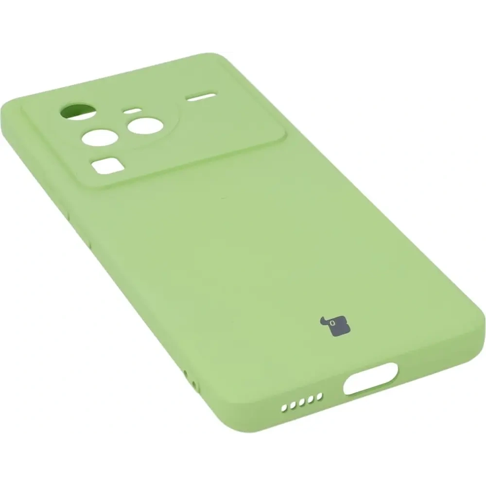 Etui Bizon Case Silicone Sq do Vivo X80 Pro jasnozielone