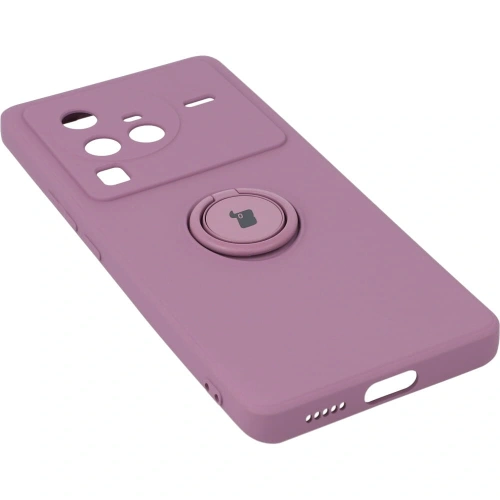 Kup Etui Bizon Case Silicone Ring Sq do VIVO X80 Pro ciemnofioletowe - BIZ1878 - {ean13} - Sklep Home Screen
