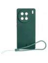 Etui Bizon Case Silicone Sq do VIVO X90 Pro ciemnozielone