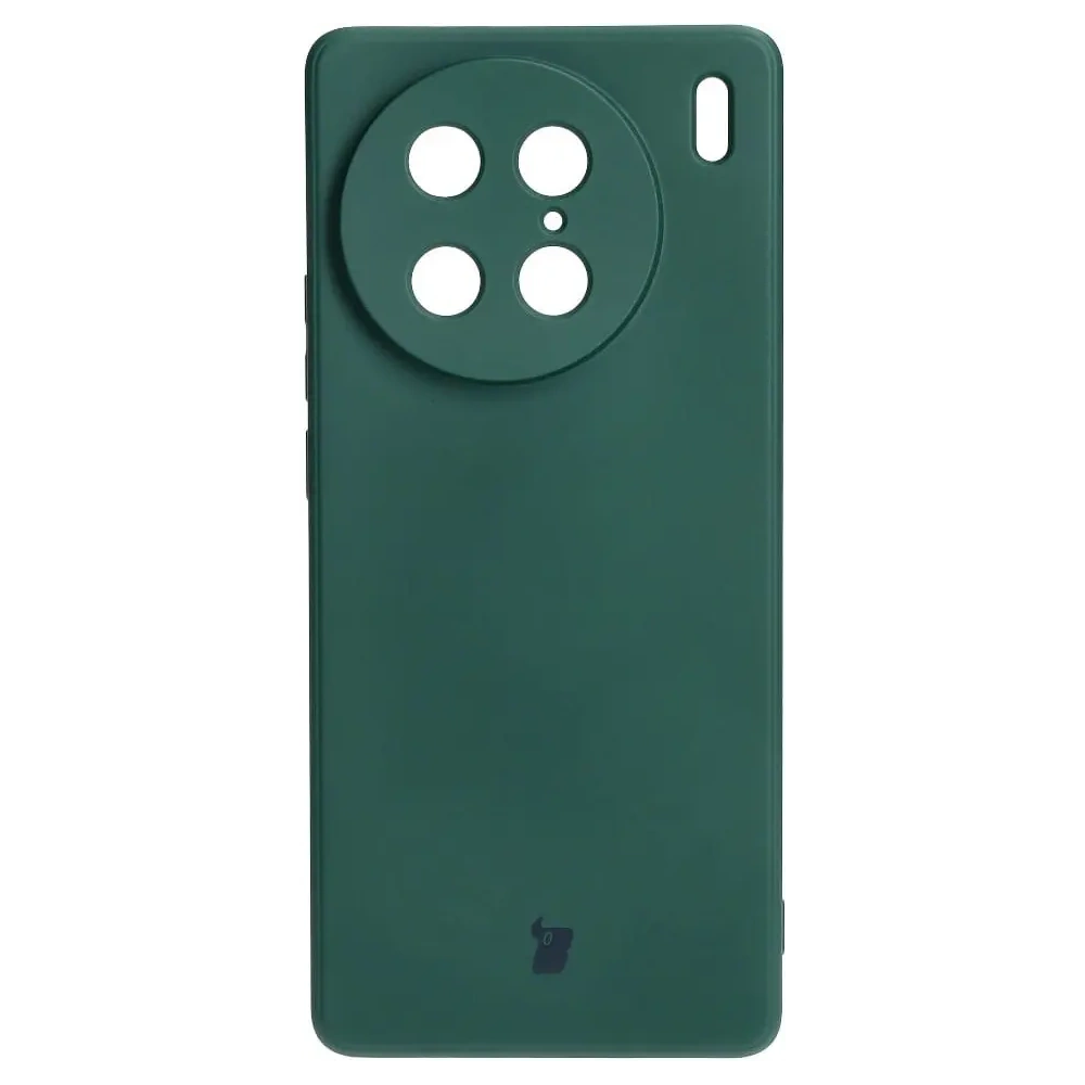 Etui Bizon Case Silicone Sq do VIVO X90 Pro ciemnozielone