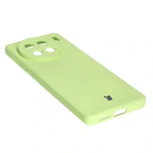 Etui Bizon Case Silicone Sq do VIVO X90 Pro jasnozielone