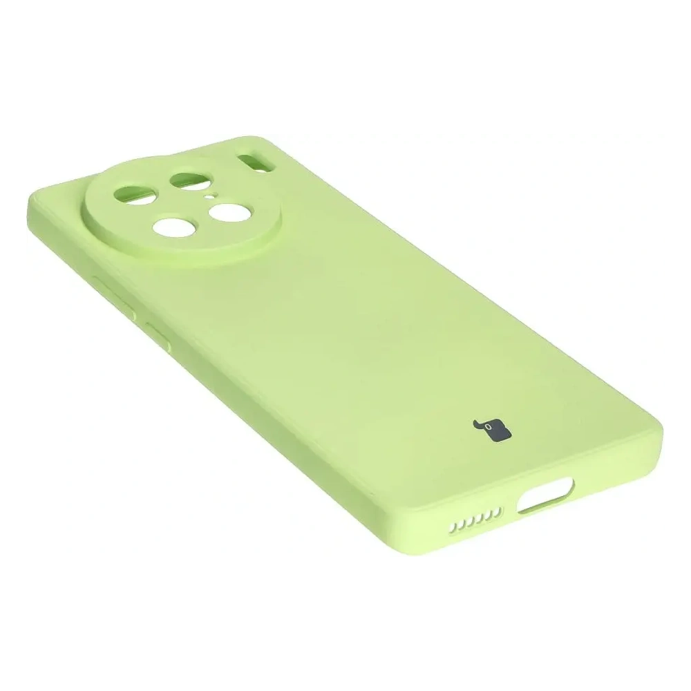 Etui Bizon Case Silicone Sq do VIVO X90 Pro jasnozielone