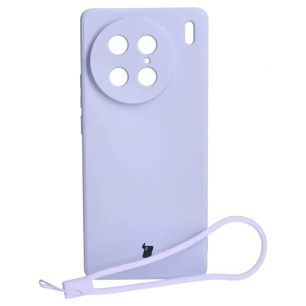 Etui Bizon Case Silicone Sq do VIVO X90 Pro jasnofioletowe