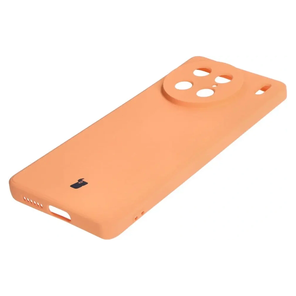 Etui Bizon Case Silicone Sq do VIVO X90 Pro pomarańczowe