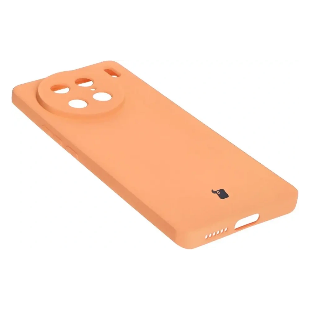 Etui Bizon Case Silicone Sq do VIVO X90 Pro pomarańczowe