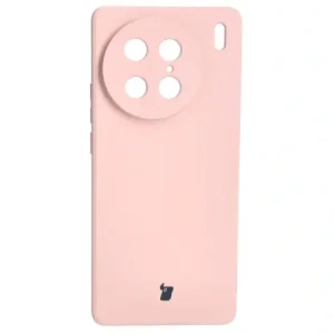 Etui Bizon Case Silicone Sq do VIVO X90 Pro jasnoróżowe