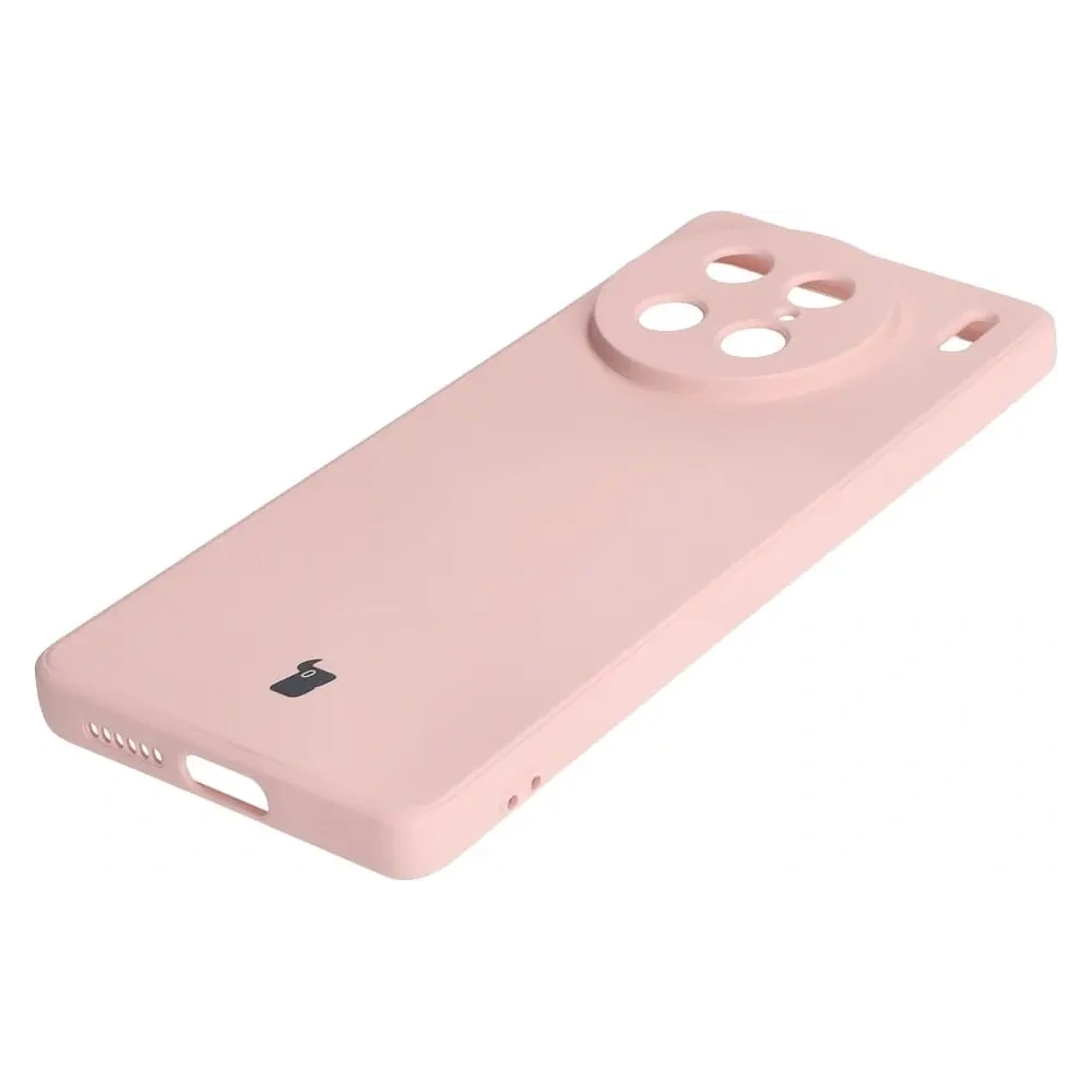Etui Bizon Case Silicone Sq do VIVO X90 Pro jasnoróżowe