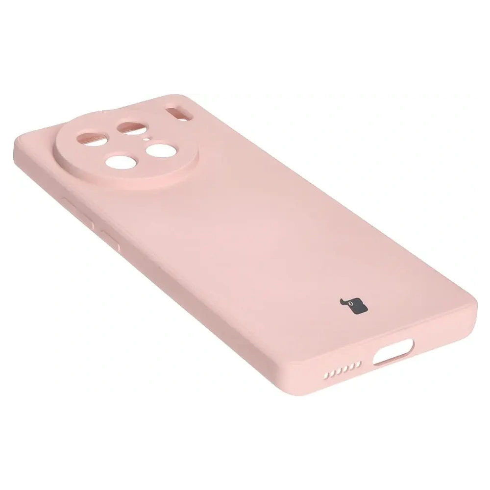 Etui Bizon Case Silicone Sq do VIVO X90 Pro jasnoróżowe