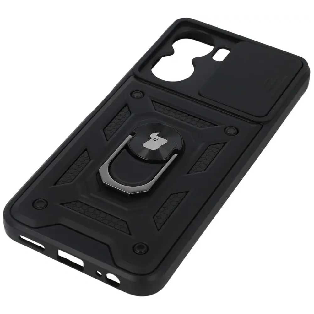 Etui Bizon Case CamShield Ring do VIVO Y16 czarne