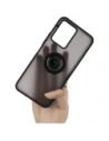 Bizon Case Hybrid Gyűrű Vivo Y16 / Y02 füstös fekete kerettel