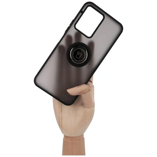 Kup Pouzdro s úchopem na prst Bizon Case Hybrid Ring pro Vivo Y16 / Y02 kouřové s černým rámečkem - BIZ1898 - {ean13} - Sklep Home Screen
