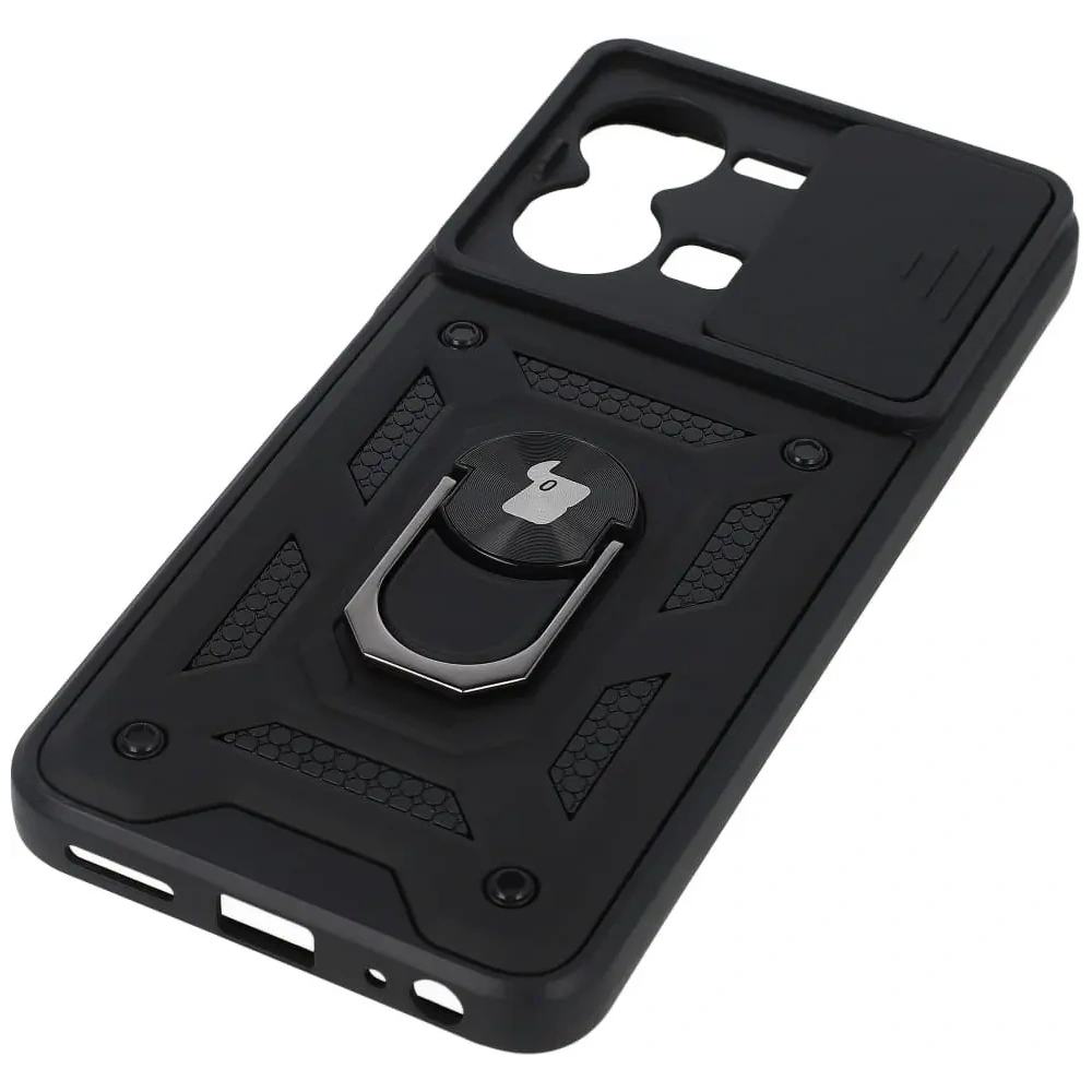 Etui Bizon Case CamShield Ring do VIVO Y35 czarne