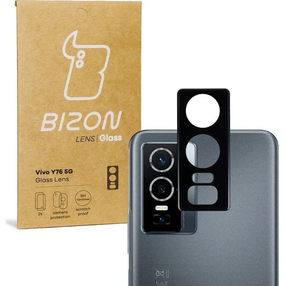 Szkło na aparat Bizon Glass Lens do Vivo Y76 5G [2 PACK]