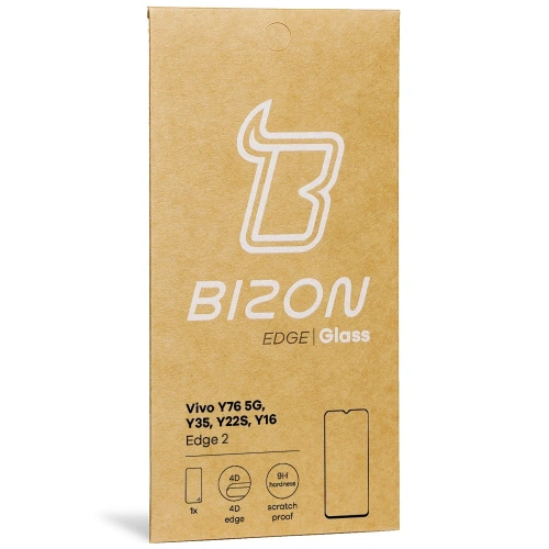 Kup Szkło hartowane Bizon Glass Edge 2 do Vivo Y76 5G / Y35 / Y22s / Y16 czarne - BIZ1906 - {ean13} - Sklep Home Screen