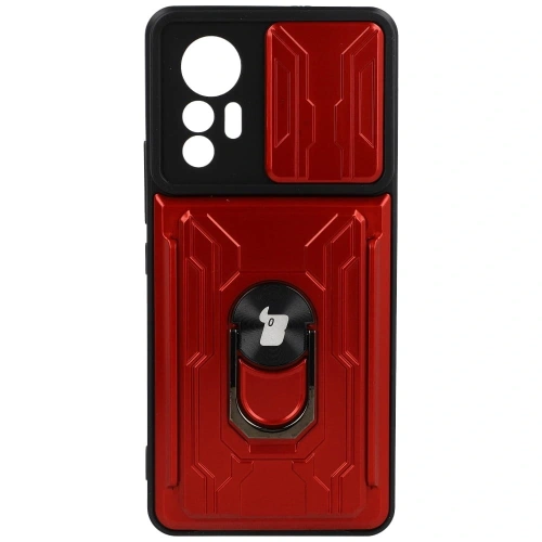 Buy Bizon Case Camshield Card Slot Ring Xiaomi 12 Lite red - BIZ1907 - {ean13} - Home Screen Store Europe