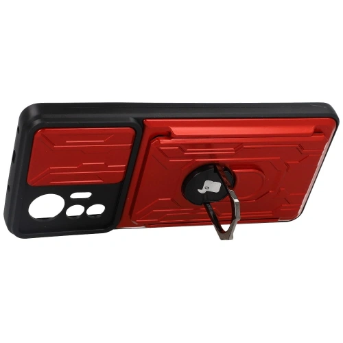 Buy Bizon Case Camshield Card Slot Ring Xiaomi 12 Lite red - BIZ1907 - {ean13} - Home Screen Store Europe