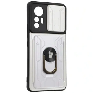 Kup Bizon Case Camshield Kártya Slot Gyűrű Xiaomi 12 Lite fehér - BIZ1909 - {ean13} - Sklep Home Screen