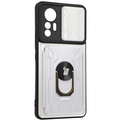 Kup Etui Bizon Case Camshield Card Slot Ring do Xiaomi 12 Lite białe - BIZ1909 - {ean13} - Sklep Home Screen
