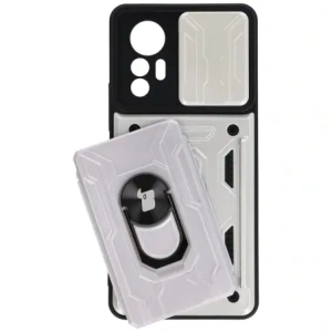 Kup Etui Bizon Case Camshield Card Slot Ring do Xiaomi 12 Lite bílé - BIZ1909 - {ean13} - Sklep Home Screen