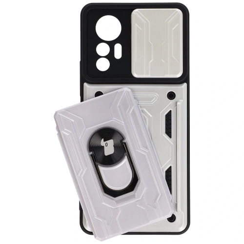 Buy Bizon Case Camshield Card Slot Ring Xiaomi 12 Lite white - BIZ1909 - {ean13} - Home Screen Store Europe
