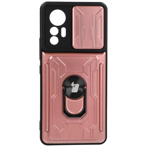Kup Etui Bizon Case Camshield Card Slot Ring do Xiaomi 12 Lite jasnoróżowe - BIZ1910 - {ean13} - Sklep Home Screen