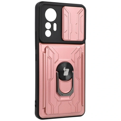 Kup Bizon Case Camshield Card Slot Ring Xiaomi 12 Lite roz deschis - BIZ1910 - {ean13} - Sklep Home Screen
